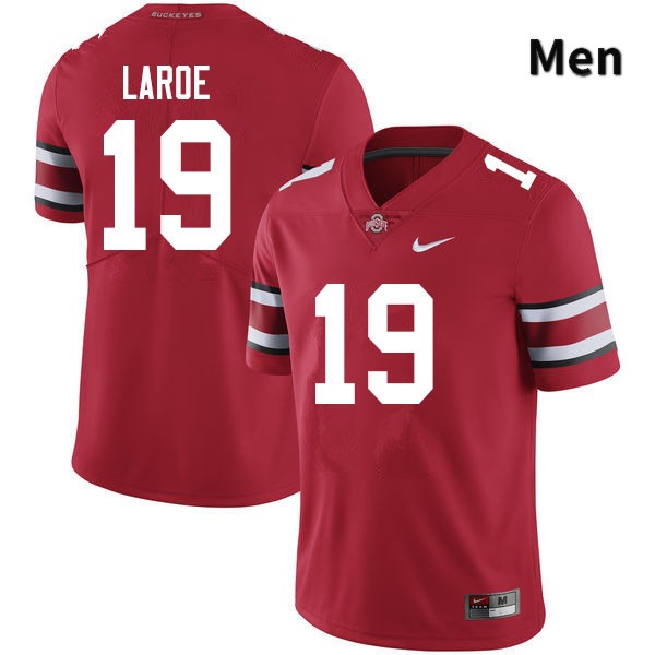 Ohio State Buckeyes Jagger LaRoe Men's #19 Scarlet Authentic Stitched College Football Jersey